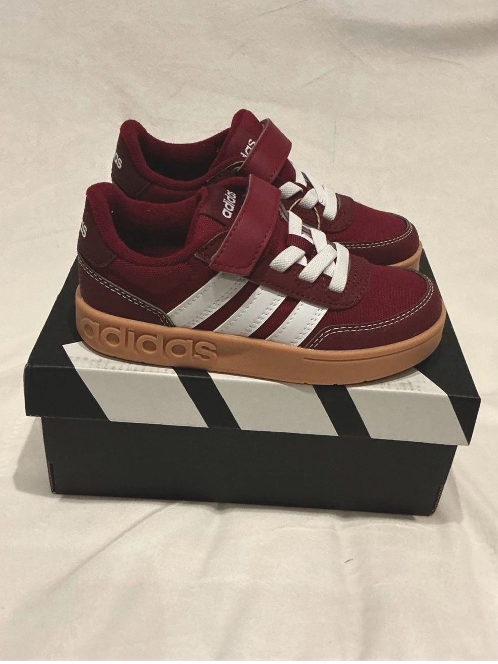 Adidas Breakbase Kid's burgundy Gum Sole